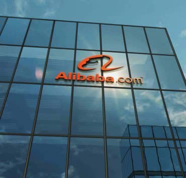 Alibaba headquarters representing national security regulation and multinational business strategy.