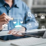 Law firm leaders reviewing an AI strategy for legal services and client delivery